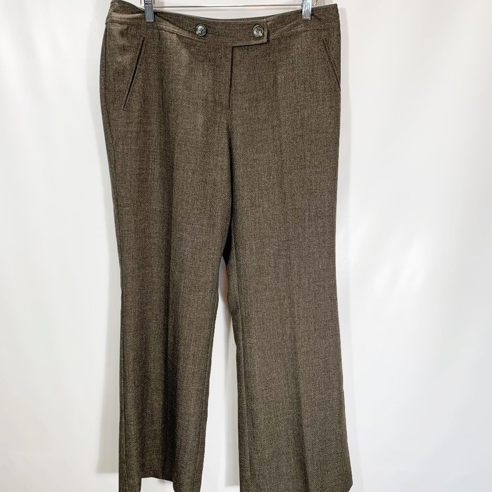 J Jill Womens 14 Dress Pants Flat Front Shale